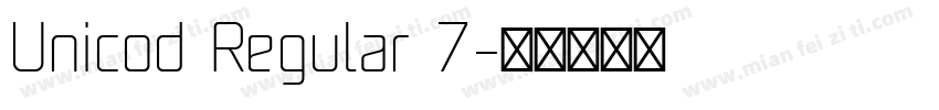 Unicod Regular 7字体转换